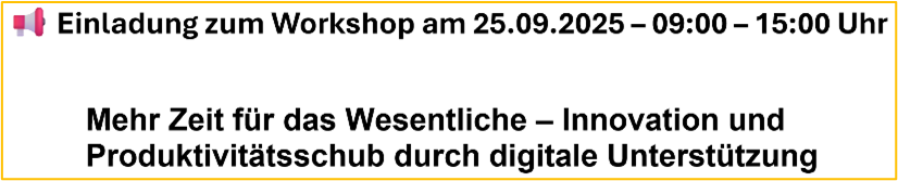 Ankündigung eines Workshops